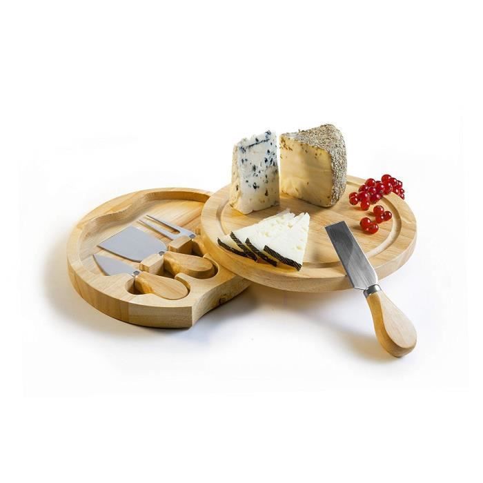 Set de Couteaux à Fromage - IBILI - 782750 - INOX - Marron - 21 x 21 x 4 cm