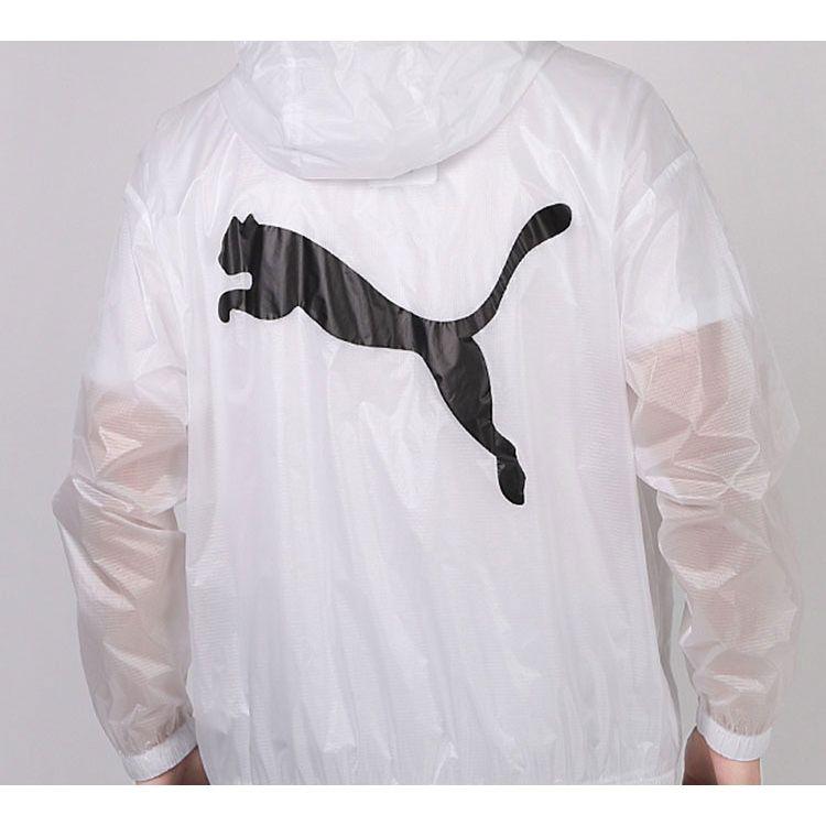 Puma Ветрозащитная куртка с капюшоном на молнии с защитой от солнца, мужская верхняя одежда, белая 599904-02