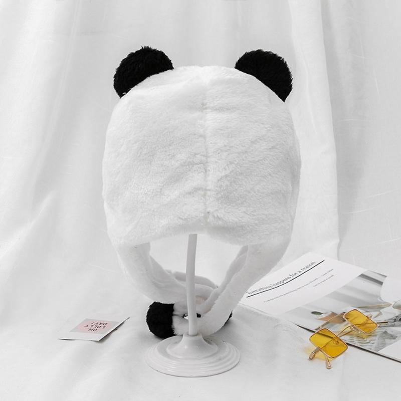 Kawaii Cartoon Animal Panda Hat Cute Headgear Windproof Warm Hat Dress Up Halloween Cospaly Gift for Boy Girl ChildAdult