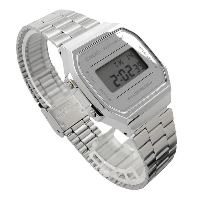 Casio Цифровые часы Винтажная серия A168WEM-7 Серебряное зеркало