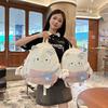 Cute Cartoon Bow Lace Cat Design Student Casual Backpack With Plush Pendant For Students