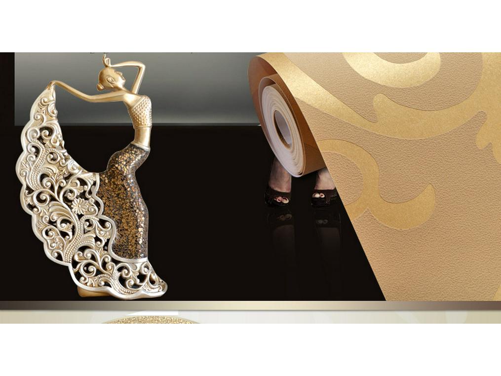 3D обои Acanthus Leaf Silver — нетканый дизайн для спальни, гостиной и ТВ-дивана