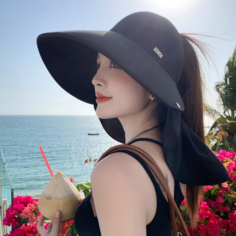 Cotton Sun Hat For Women With Wide Brim Foldable Uv Protective Outdoor Fashion Accessory