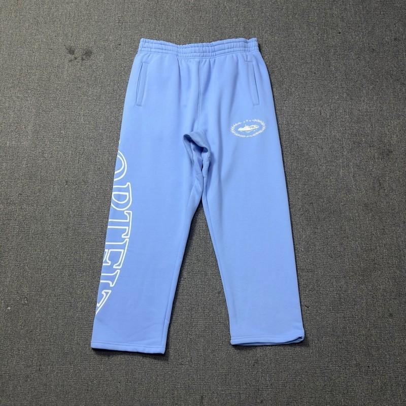 Комплект из худи и джоггеров Corteiz Streetwear Мужской Оверсайз Смесь хлопка С принтом Графическая толстовка Брюки Комплект