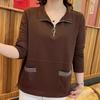 YYFS Женская мода, повседневные весенне-осенние однотонные рубашки-поло с длинным рукавом и принтом, блузки и рубашки