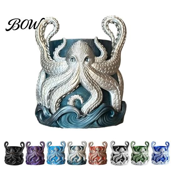 Unique Plant Gift for Gardeners 3D Printed Octopus Planter, Planter with Tray, Holder, Nautical Coastal Modern Home Decor Indoor Outdoor Holder