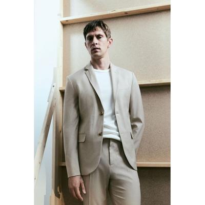 Куртка HM Slim Fit бежевого цвета