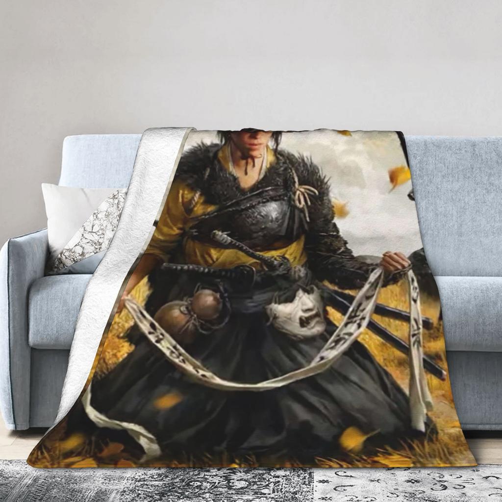 Теплые ОдеялаДетские Взрослые Декоративные Призрак Йотей 2025 Игровое Плед Фланелевое Покрывало Для Домашнего Декора Узор Чехол На Диван