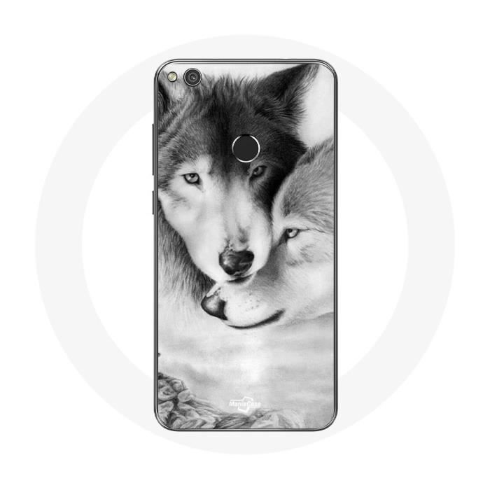 Coque pour Huawei P8 Lite 2017 Loup Duo animaux