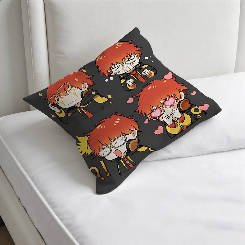 Mystic Messenger  Luciel Square Pillow Case Soft Decorative Throw Pillow Cover for Home Sofa Bed