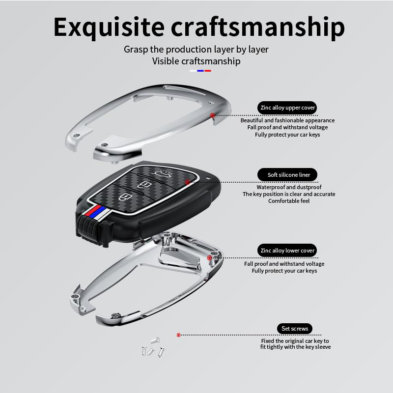 Чехол для ключа автомобиля Пульт дистанционного управления Чехол для Hyundai Santa Fe Sport Ix45 Equus Centennial Genesis G80 Grandeur Azera 2013-2016 Автоаксессуары