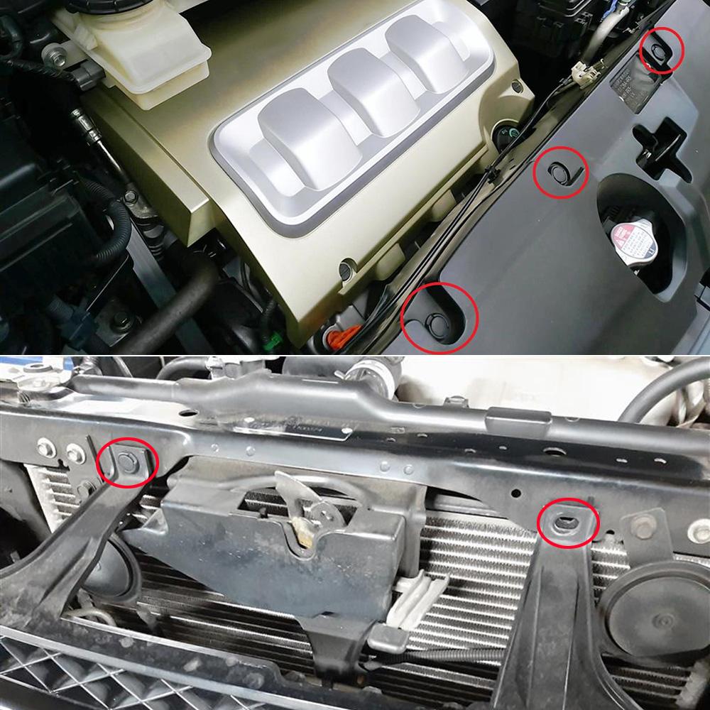 Для Honda Civic EU/ES/EP/EM 2001-2011 Защитный кожух моторного отсека, зажим для капота, фиксирующая панель, подкладка колесной арки, решетка капота, заклепка