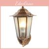 Ретро уличный шестигранный настенный светильник с медной отделкой и водонепроницаемой светодиодной технологией