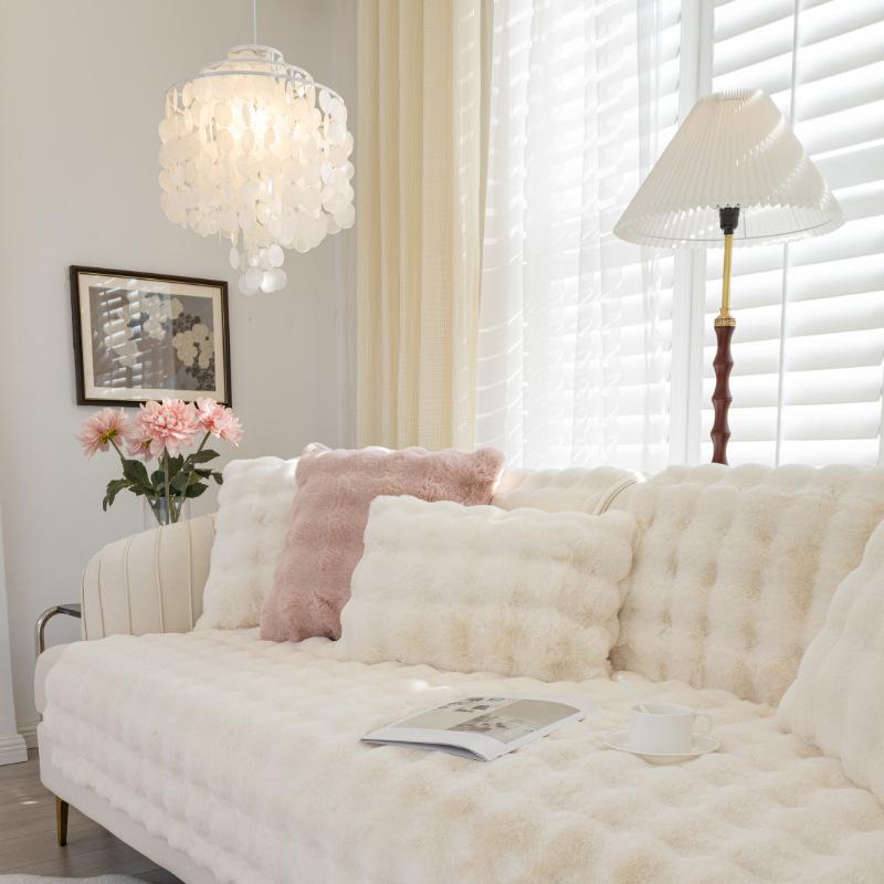 Чехлы для диванов с плюшевой подкладкой «Кролик», зимнее теплое универсальное полотенце для дивана, нескользящий коврик для дивана, толстый чехол для дивана, полотенце, чехол для гостиной