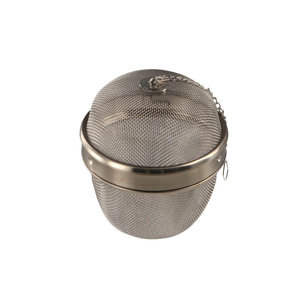 Chained Lid Spice Mesh Filter Large Capacity Loose Tea Strainer Tea Leaf Separation Basket  Kitchen
