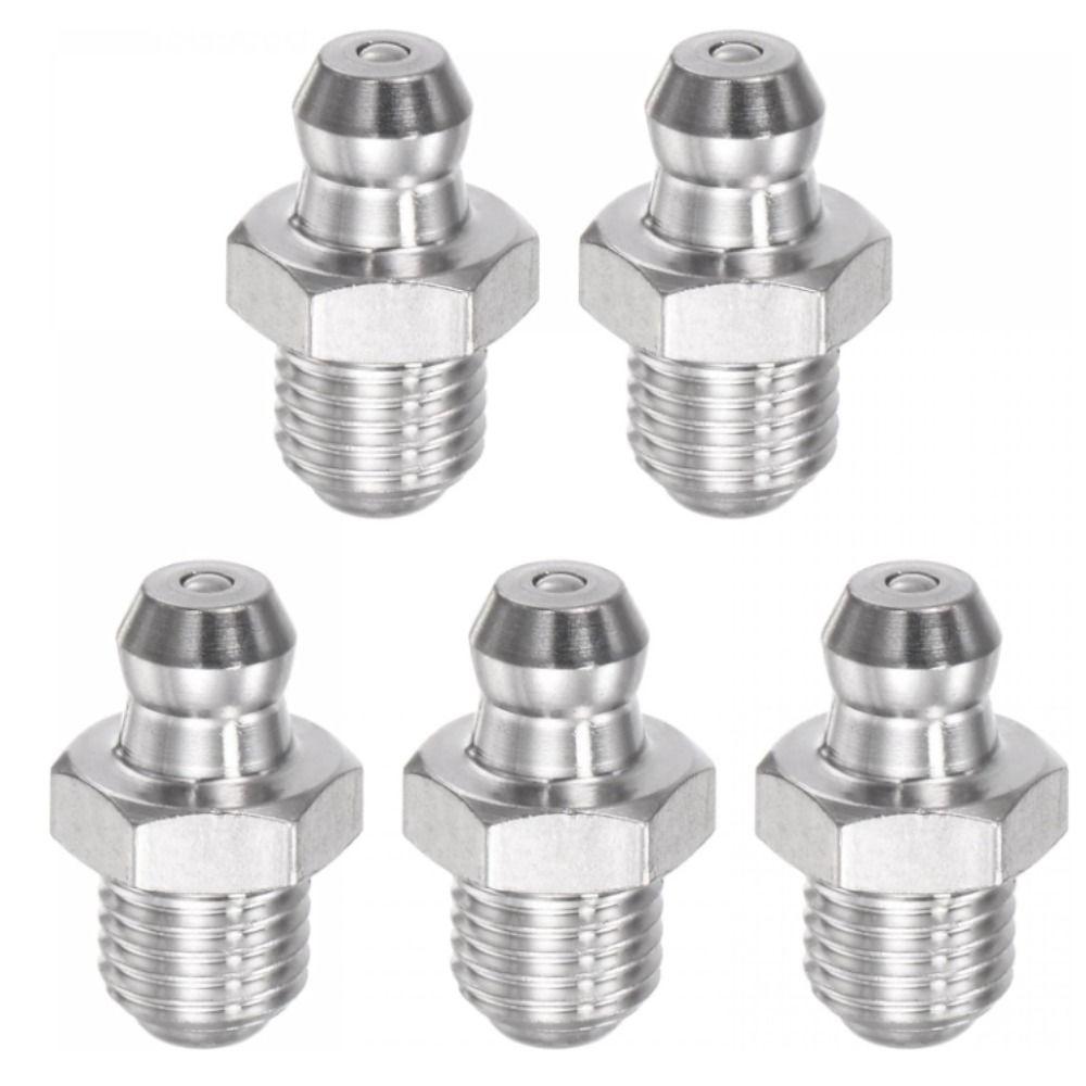 10 шт. Серебристый прямой пресс-масленка из нержавеющей стали, штуцер Zerk, насадка для механического оборудования