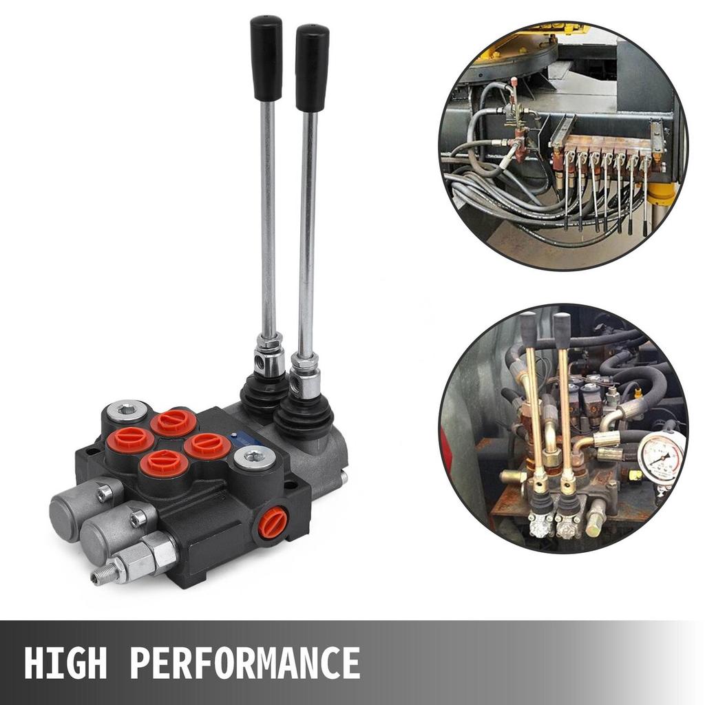 2 Spool Hydraulic Directional Control Valve 11gpm Adjustable Tractors Loaders
