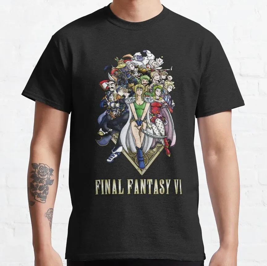 Cool Tees Video Games Round Collar Tshirt Pure Cotton Graphic Printed Clothes Final Fantasy All Ff Pixel Sprite Unisexs Shirt X