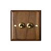 High Quality Retro Europe Type Vintage Wall Light Switch Socket, Solid Wood Brass Toggle Switch Plate, Antique Home Stay Switch