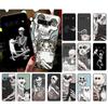 Phone Case for Google Pixel 7 Pro 7 6A 6 Pro 5A 4A 3A Pixel 4 XL Pixel 5 6 4 3 XL 3A XL 2 XL Skeleton Skull Cat Art Case Funda