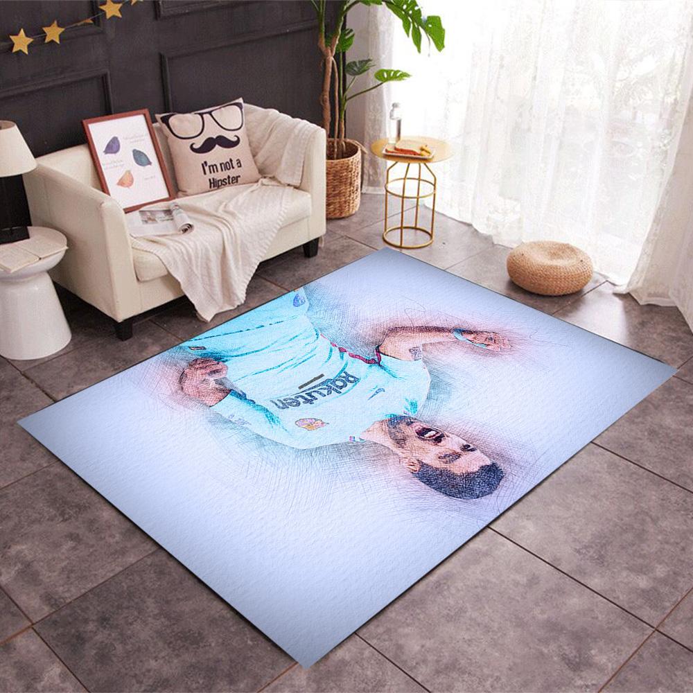 Ecuadorian Football Legend Floor Mat Perfect for Game Room Dormitory Kitchen Entryway Anti-slip Rug Anime Office Decor
