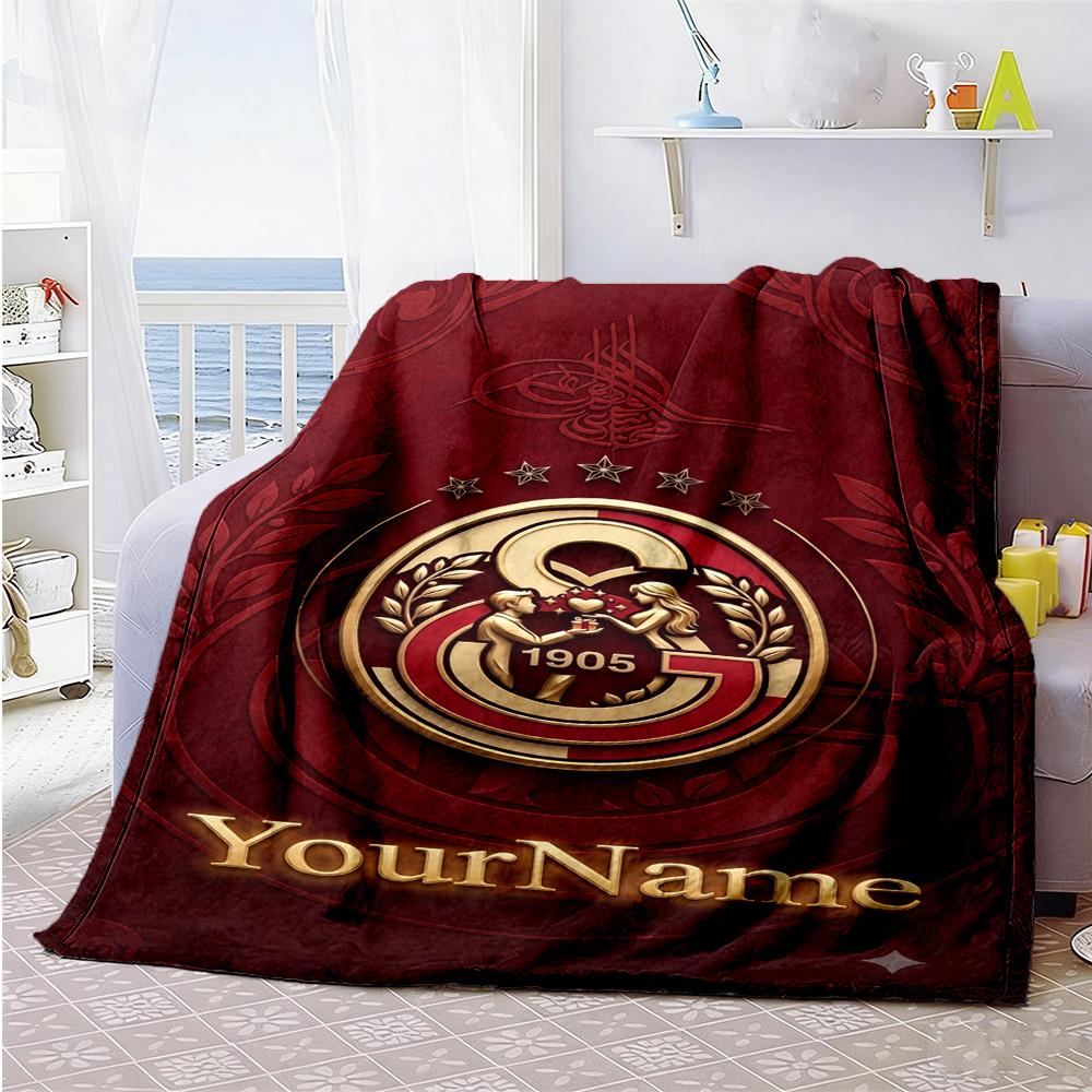 Galatasaray Customize Your Name Blanket Gift Customizable Blanket Durable Comfort For Bedding Home Decor Chair Livingroom Ideal For All Seasons