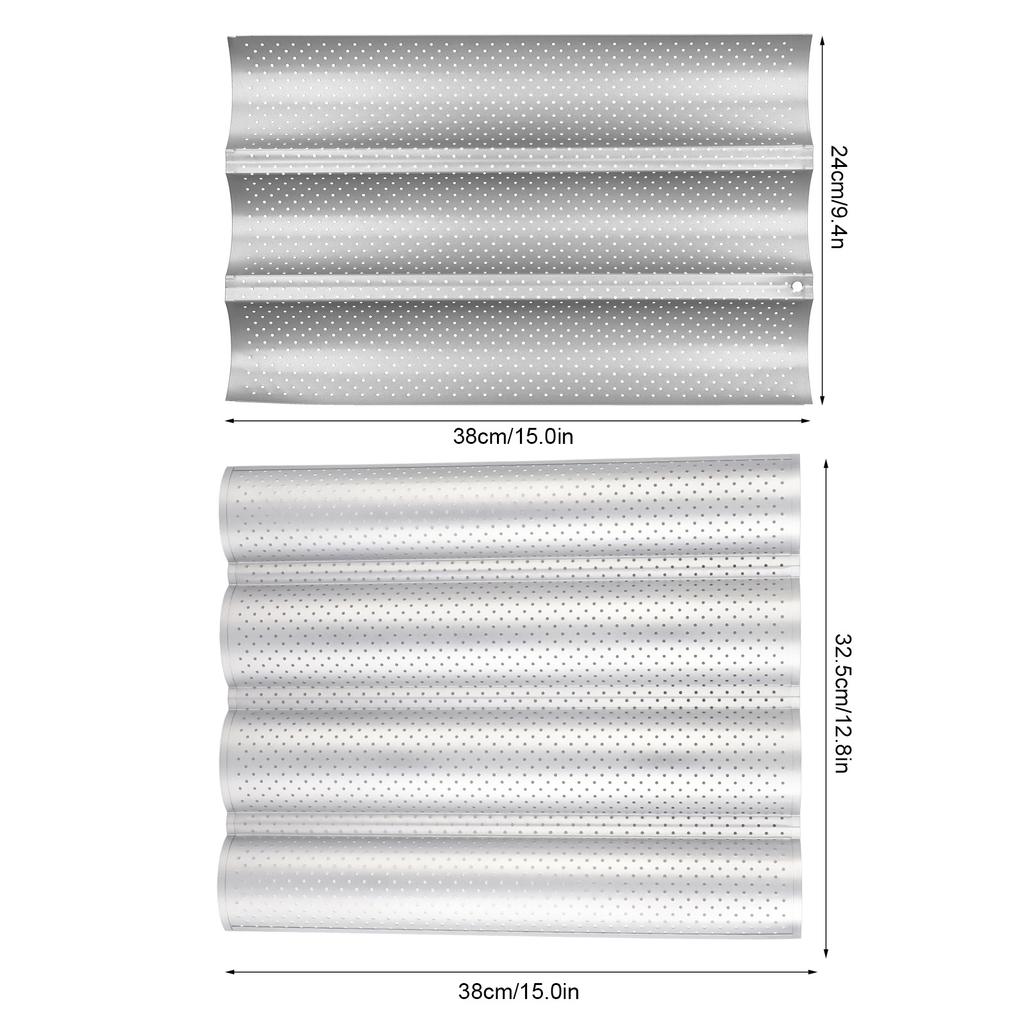Сковорода для выпечки французского хлеба с антипригарным покрытием MultiGrooves Waves Сковорода для выпечки французского хлеба Противень для выпечки Форма для приготовления пищи Кухонный инструмент