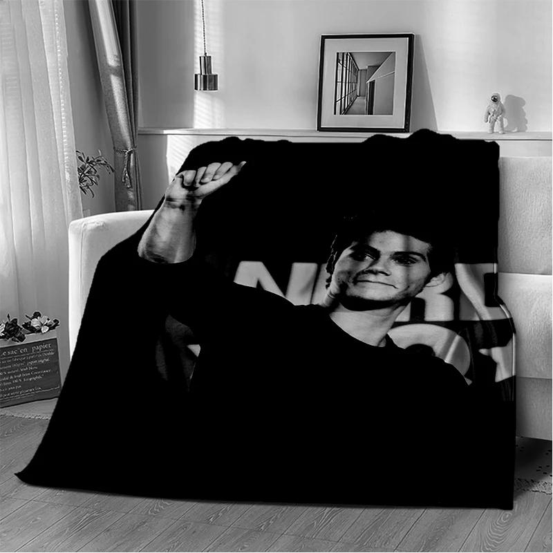 3D Dylan O’Brien DOB Actor Soft Plush Blanket,Flannel Blanket Throw Blanket for Living Room Bedroom Bed Sofa Picnic Cover Gift