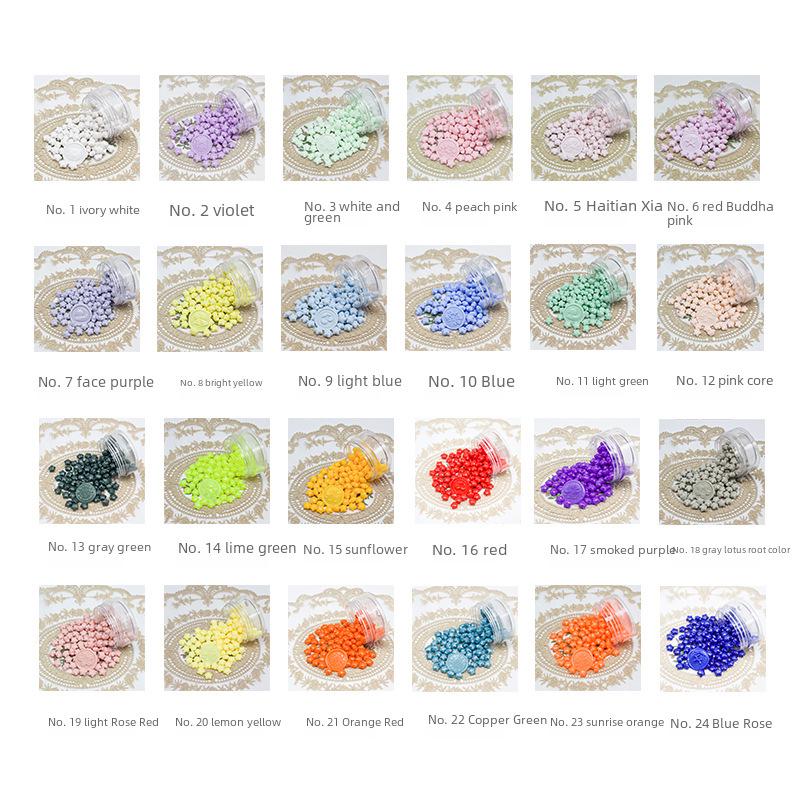 Colorful Macaron Star Wax Seal Set - Cute Aesthetic Wax Particles