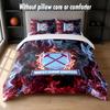 West Ham United Football Design Bed Bedding Set 1 Duvet Cover + 2 Pillowcases Soft Breathable Household Bed Linens