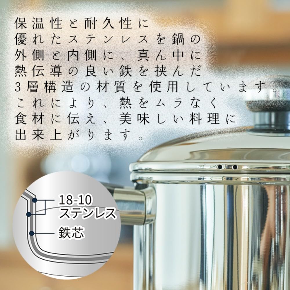 Miyazaki Seisakusho Objet Made in IH Steamer, 28cm, Japan, 5-Year Warranty, Compatible, Lightweight, OJ-19-1S