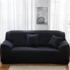 Elastic Solid Color 3 Seater Sofa Cover Dustproof Washable Stretch Couch Cover All-inclusive Extendable Sofa Protecter