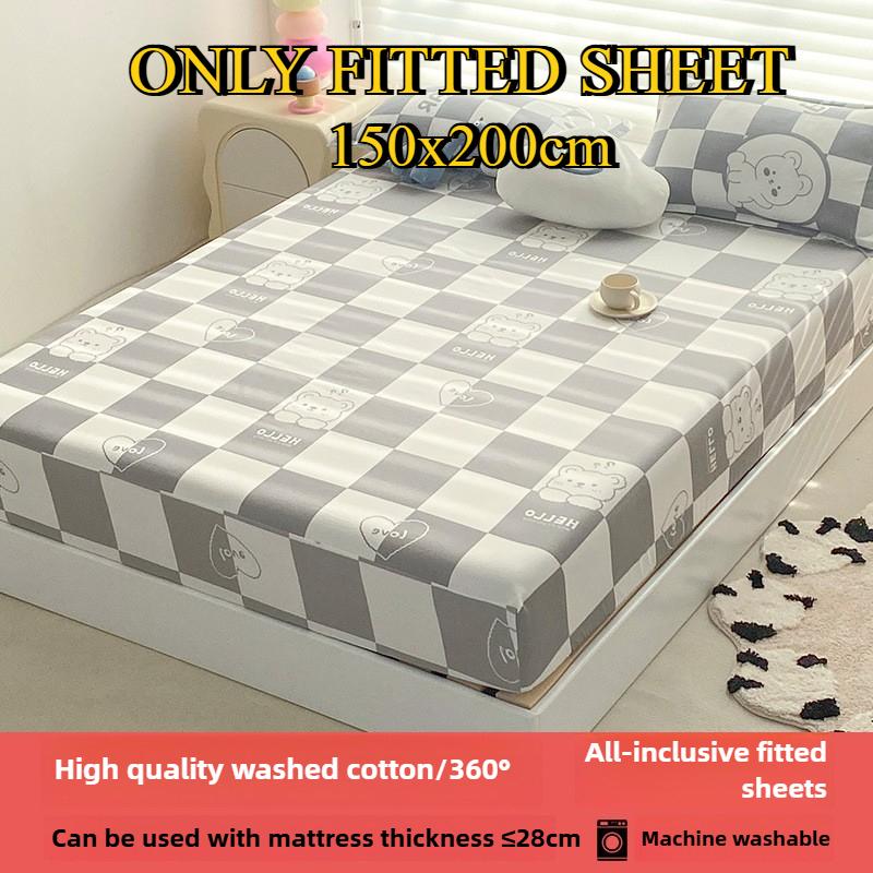 Простыня на резинке Не линяющая Не скатывающаяся Цельная простыня Нескользящая Разные размеры Постельное белье Покрывало-протектор