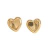 Fashion Metal Peach Heart Glossy Ring Bracelet Earrings Set Design Sense Light Luxury Jewelry Set Three-piece Jewelry Set