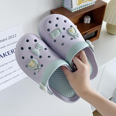 Женские летние новые удобные сандалии на толстой подошве, с закрытым носком, полушлепанцы, нескользящие, для улицы, пляжные сандалии