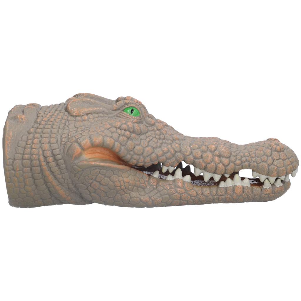 Crocodiles Head Puppets Portable Nontoxic Durable Hand Painted Appearance Crocodiles Puppet Rubber
