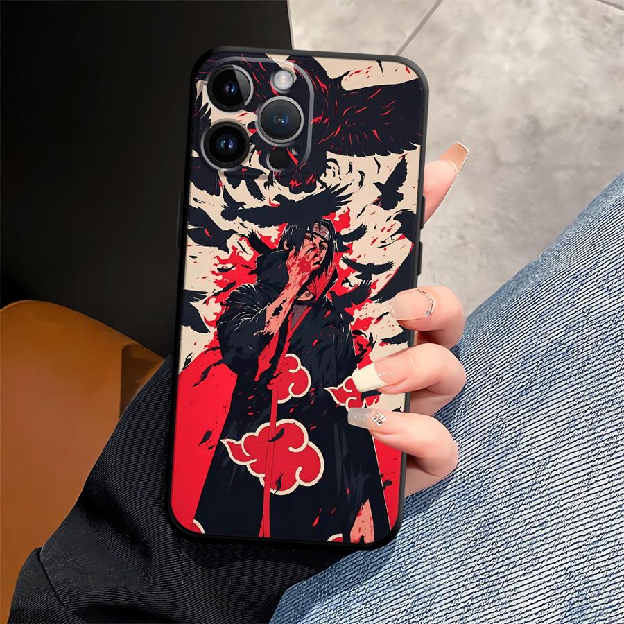 Черный Мягкий Чехол для Телефона для iPhone 7 8 17Air 15 16 14 Plus XR 13 12 11 17 Pro Max XS Max Аниме N-NARUTOS