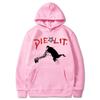 Rapper Playboi Carti Die Lit Graphic Hoodies Unisex Hip Hop Gothic Long Sleeve Casual Fleece Oversized Sweatshirt Streetwear