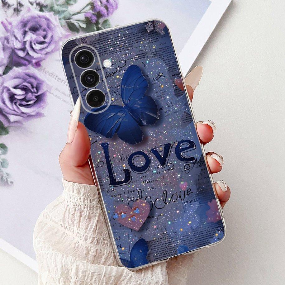 Чехол для Samsung Galaxy A56 5G SM-A566B Чехол Новая Мода Цветок Бабочка Мягкий Силиконовый Чехол для Телефона Для Galaxy A26 A36 5G Fundas