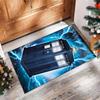Doctor Who's TARDIS Printed Crystal Velvet Area Rug, Soft Anti-Slip Water Absorbent Floor Mat for Living Room Bedroom