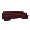 Varius BIG Corner Sofa Bed with Sleeping Containers Family Furniture Burgundy