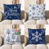 Домашний Декор С Рождеством Снежинка и Олень Наволочка с Рисунком Чехол для Подушки Подходит для Дивана Спальни Автомобиля Наволочка