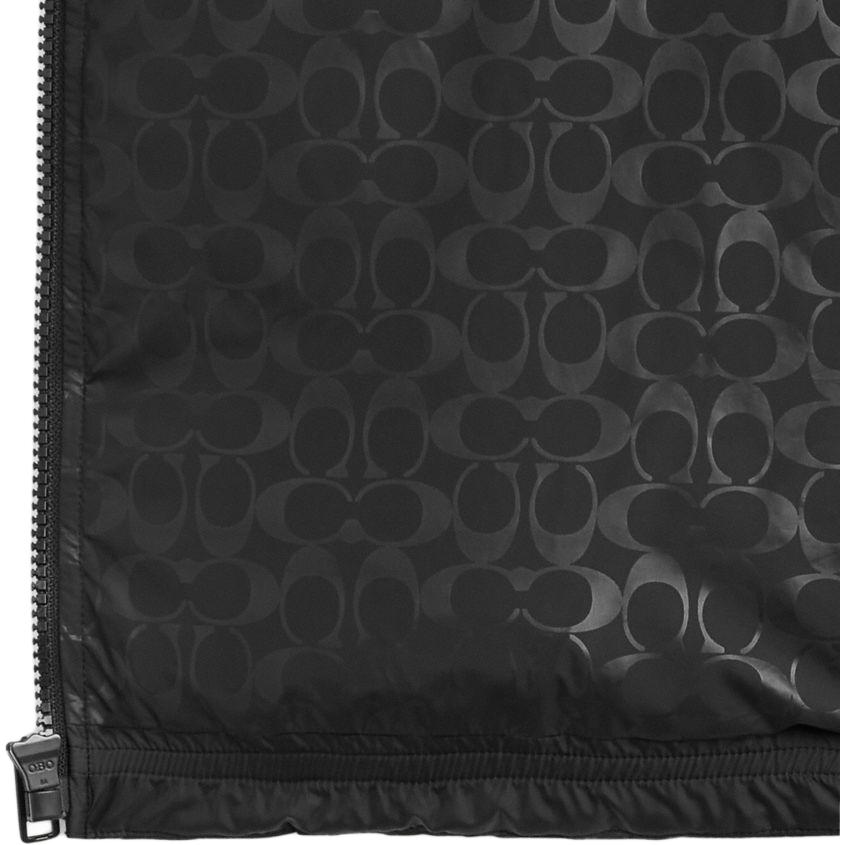 COACH Down Vests Men's Black Stand Collar Moderate Other CU451-BLK