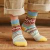 5 Pairs Retro Autumn and Winter Thick Striped Warm Socks, Couple Socks for Men and Women