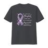 Женская футболка I Wear Purple For My Best Friend Pancreatic Cancer Awareness Черная 2XL Винтажная стирка Уличный стиль Дышащая