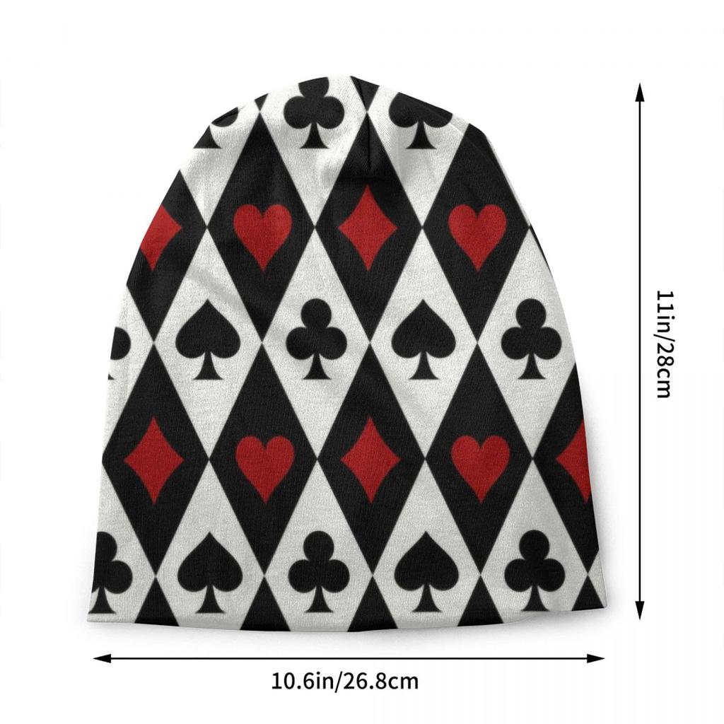 Крутые шапки с капюшоном для покера, вязаные шапки в стиле хип-хоп для женщин унисекс, осенне-зимние теплые шапки для азартных игр, карточные игры, шапки с черепами
