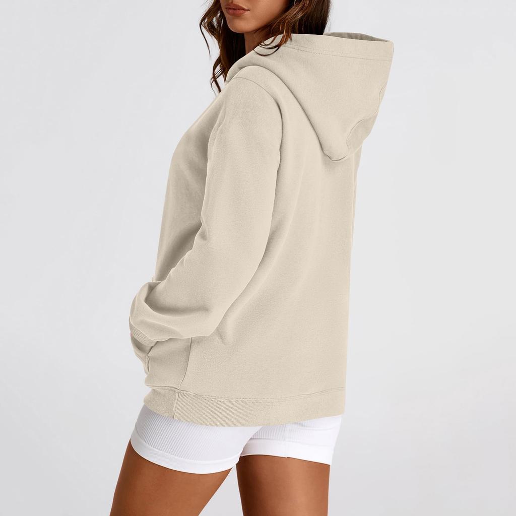 Женский свободный свитшот с круглым вырезом и длинными рукавами, повседневный свободный крой на шнурке