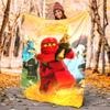 Ninja Flannel Blanket Soft Warm All-Season Throw, Design for Camping, Car Travel, Hiking Sofa, Bed, Office Perfect Gift for Parties