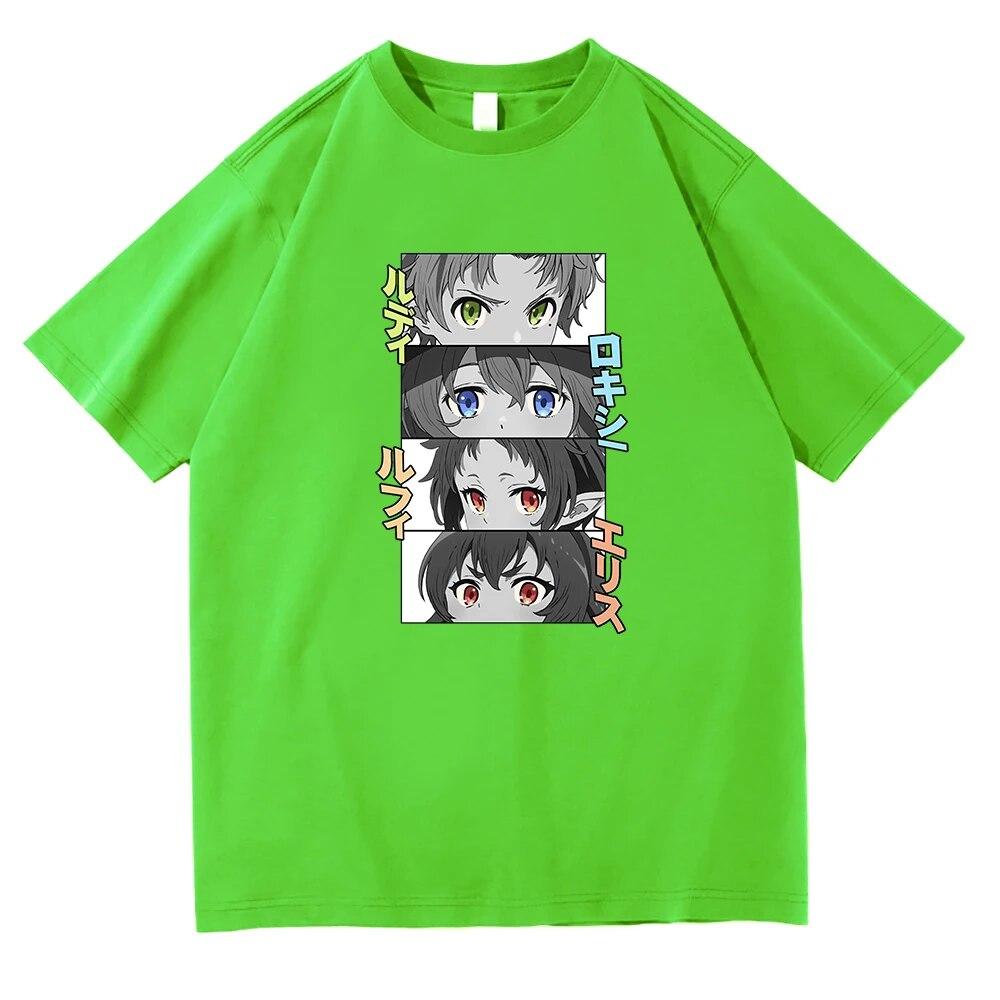 Футболка Mushoku Tensei унисекс Harajuku Graphic Kawaii Rudeus Sylphiette футболка унисекс аниме Unisexga мультфильм повседневные хлопковые футболки унисекс