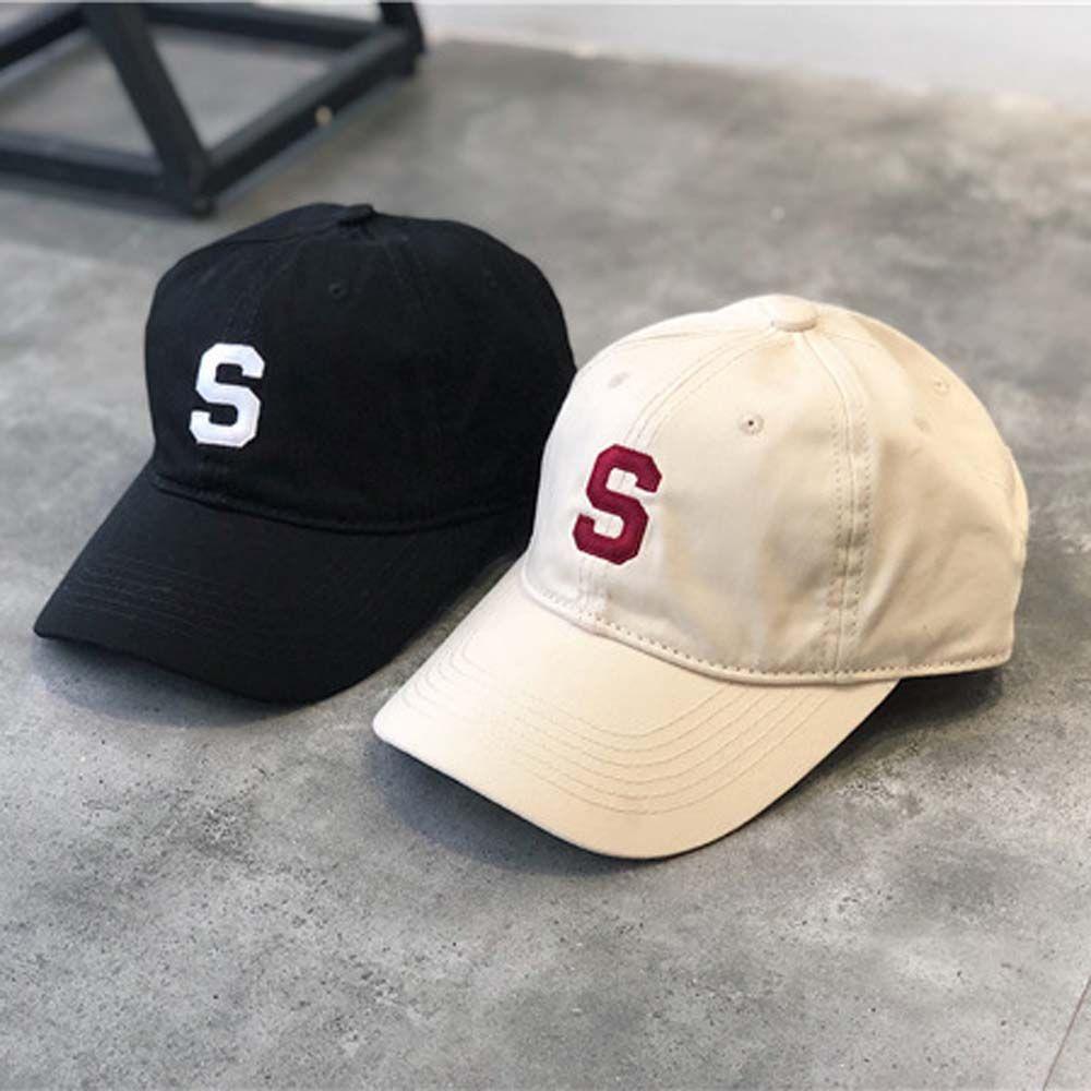 Унисекс Весенне-летние спортивные кепки Мужская Женская бейсболка с буквой S Бейсболка в корейском стиле Солнцезащитная шляпа